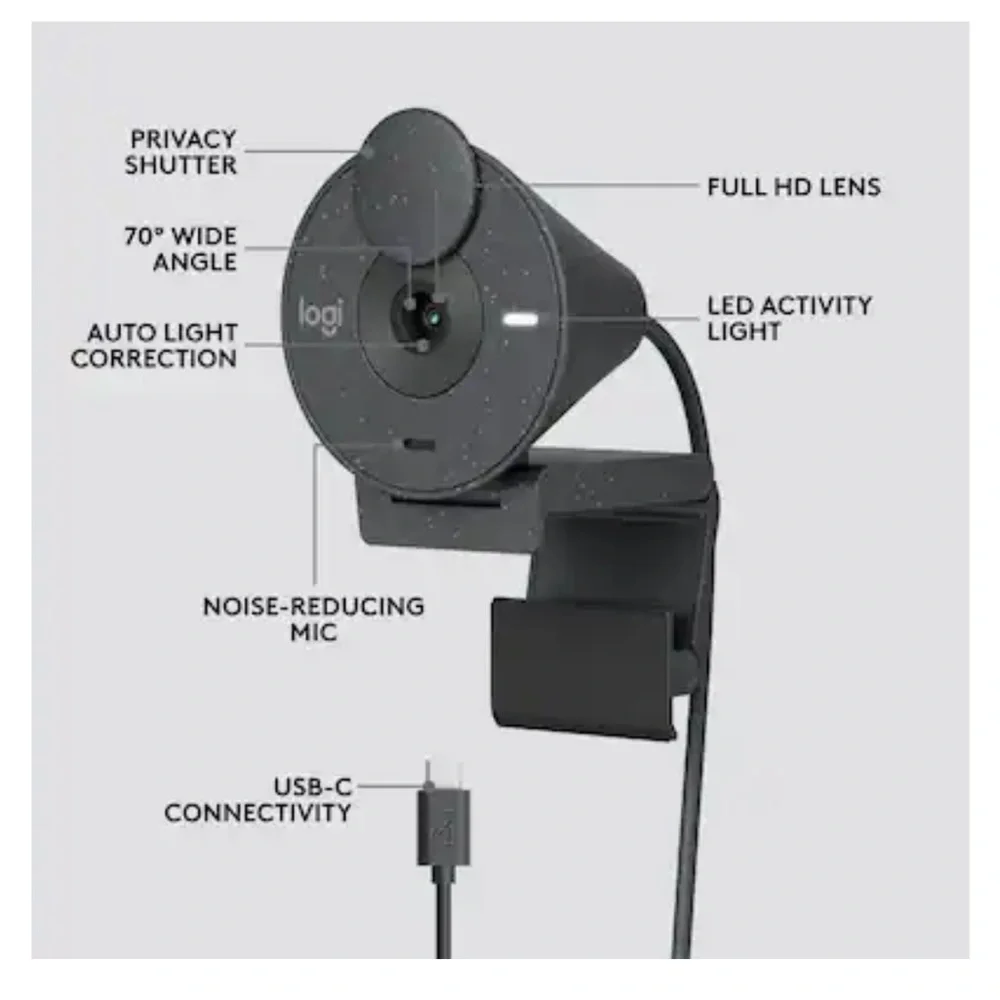 Logitech Brio 305 1080p HD Webcam w/ Privacy Shutter NEW